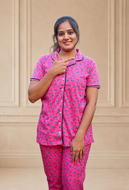 Collar Pyjama Night suit