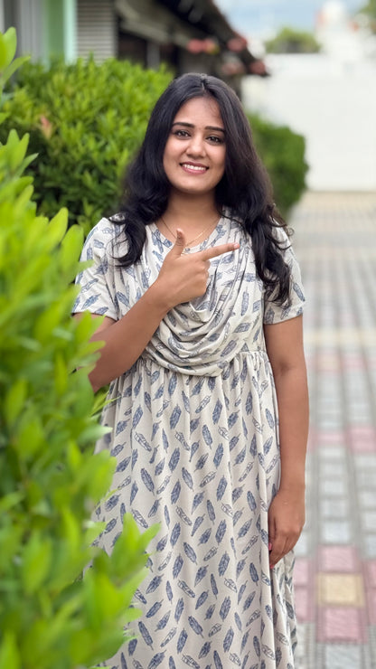 Feather Elegance (Casual Loungewear Shawl)