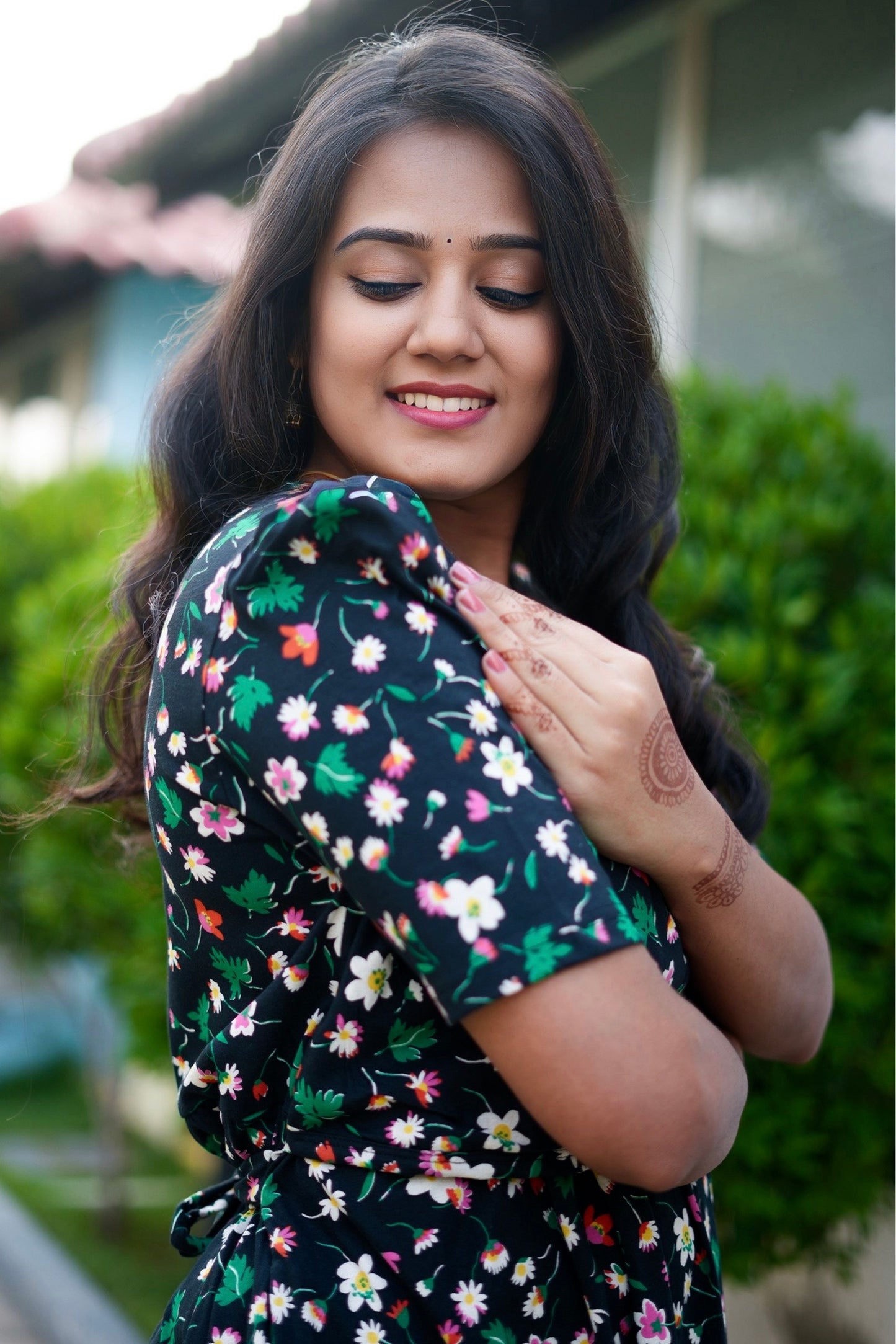 MATERNITY ATTACHED COAT (Petal Paradise)