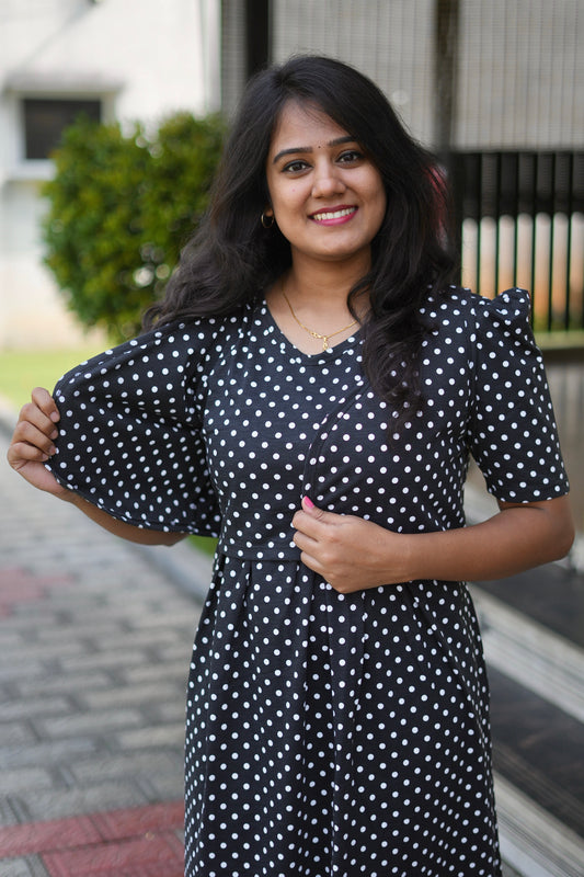 MATERNITY REMOVABLE COAT (ClassicPolka)