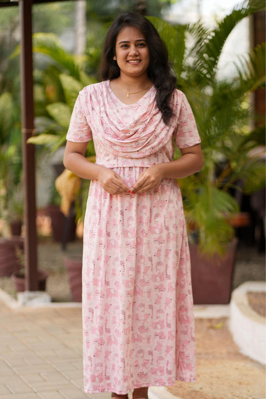 Pink Bunny (Zipless Maternity Shawl)