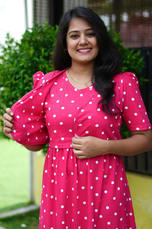 MATERNITY REMOVABLE COAT (Red Glow)