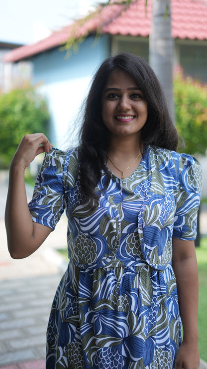 MATERNITY REMOVABLE COAT (BlueMystique)