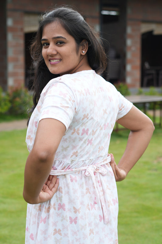 Dupatta Zipless Maternity with Mild Butterfly
