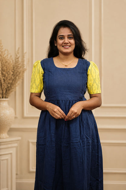 Muslin Cotton-Navy Glow