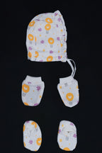 Muslin Jabla Knotted (Only Booties, Mittens, Frill Cap)