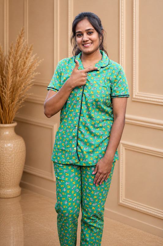 Collar Pyjama Night suit