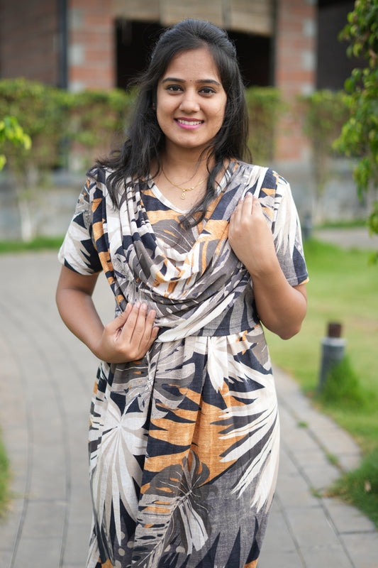 Dupatta Zipless Maternity with Bronize