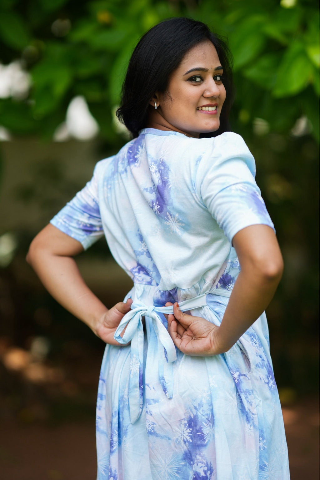 MATERNITY ATTACHED COAT (Sky Blossom)