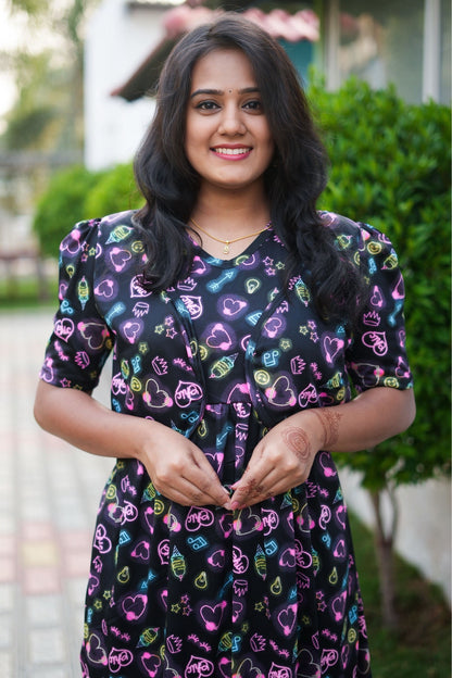 Casual Wear Attached Coat (Heart Pop)