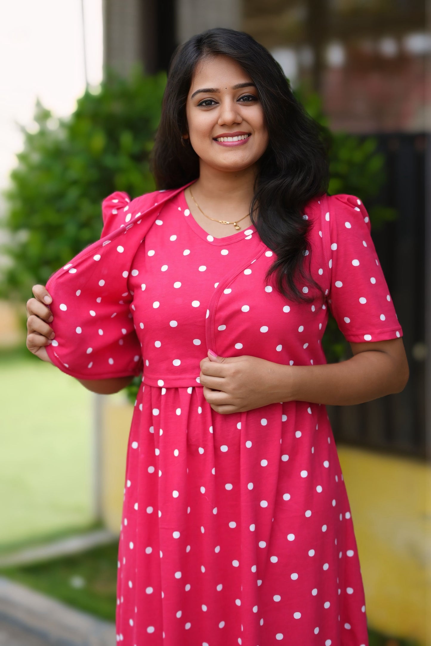 MATERNITY COAT (Red Glow)