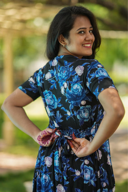 Noir Blue (Zipless Maternity Shawl)