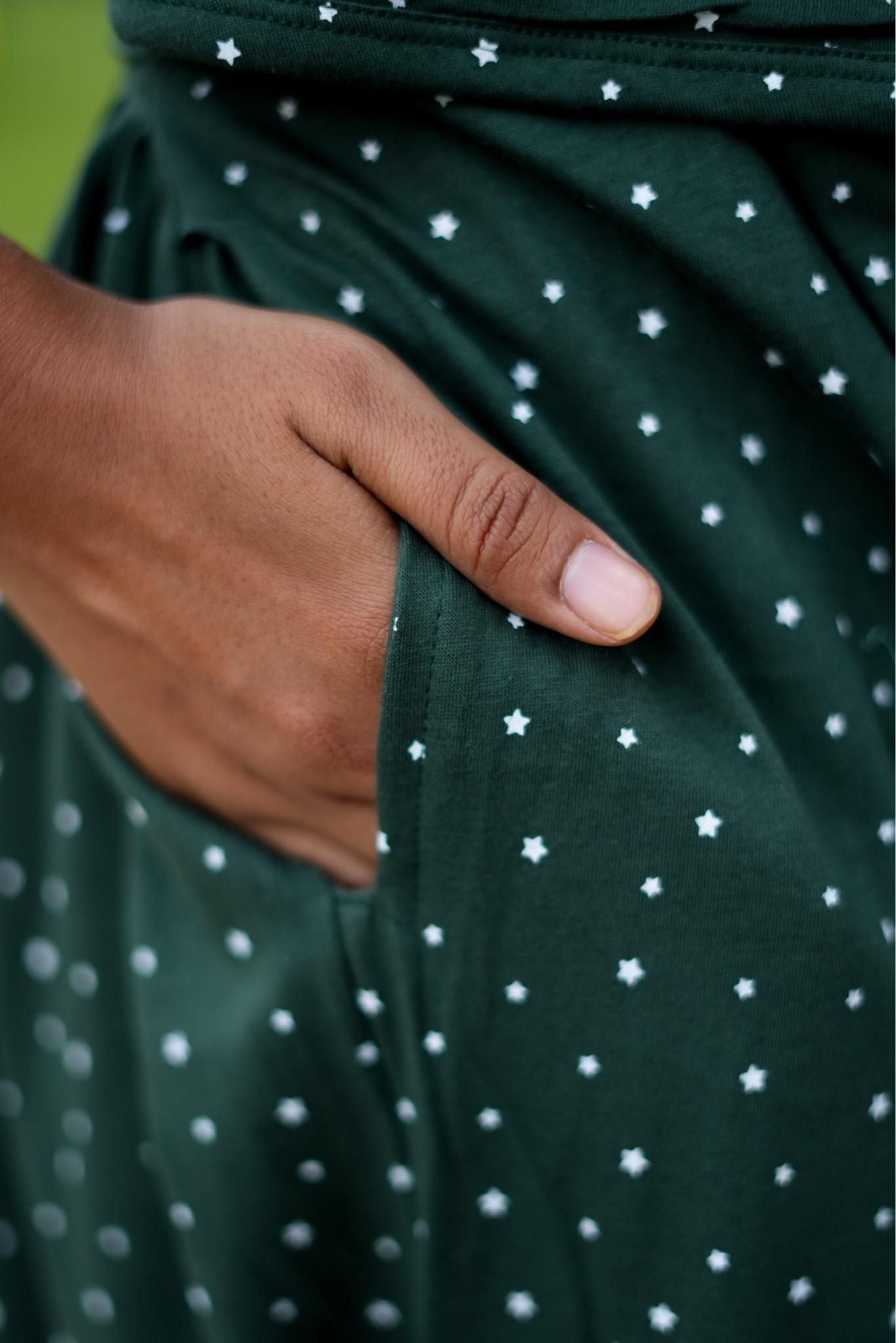 MATERNITY ATTACHED COAT (Evergreen)