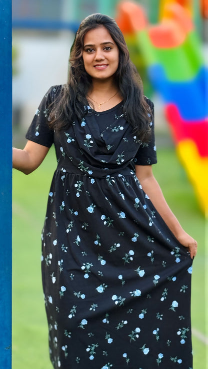 MID NIGHT BLOOM (Casual Loungewear Shawl)