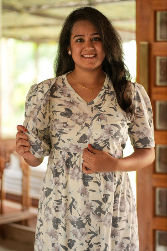 Casual Wear Attached Coat (Lavender Bloom)