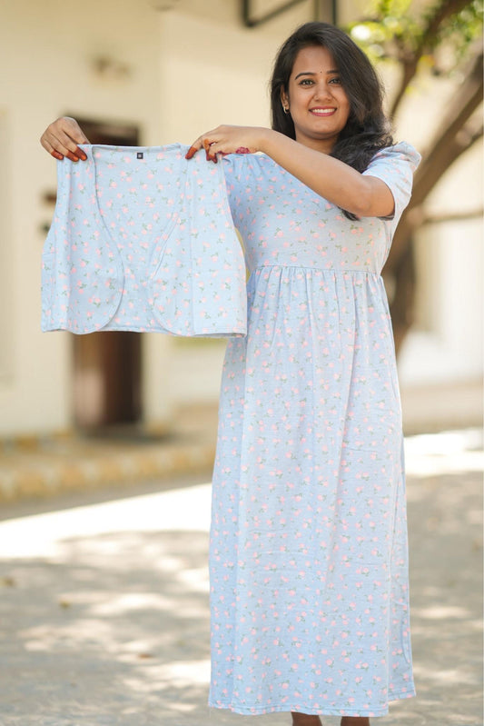 BlueBloss (CASUAL LOUNGEWEAR COAT)