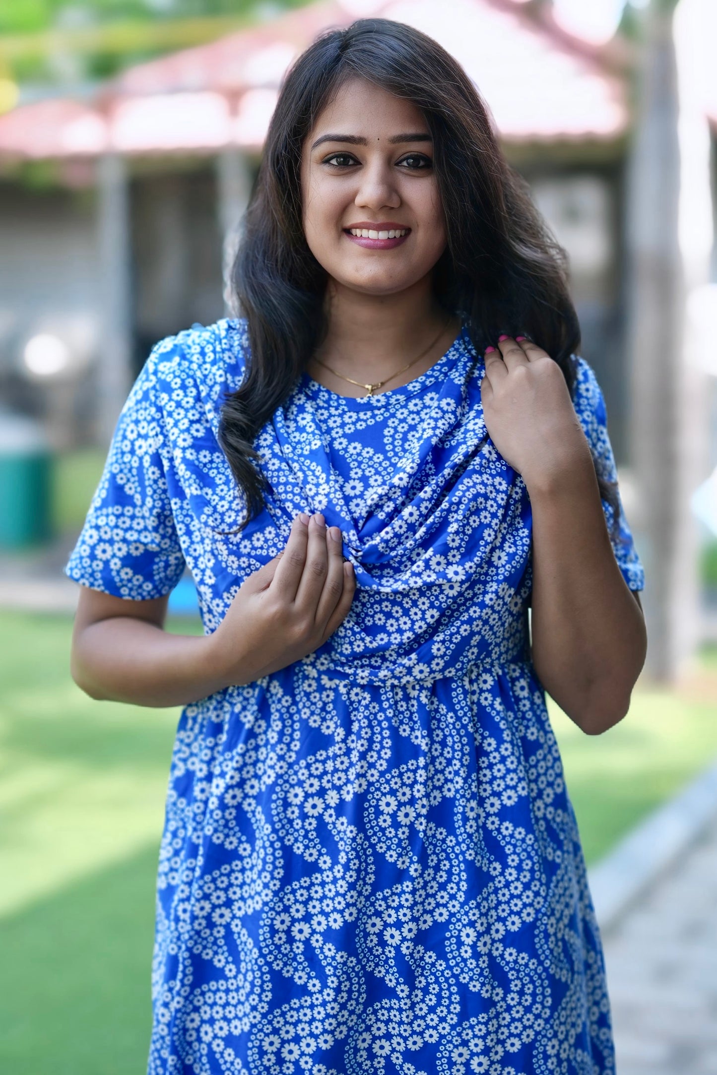 Non Maternity Shawl (BlueWaves)