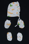Muslin Jabla Knotted (Only Booties, Mittens, Frill Cap)