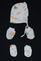 Muslin Jabla Knotted (Only Booties, Mittens, Frill Cap)