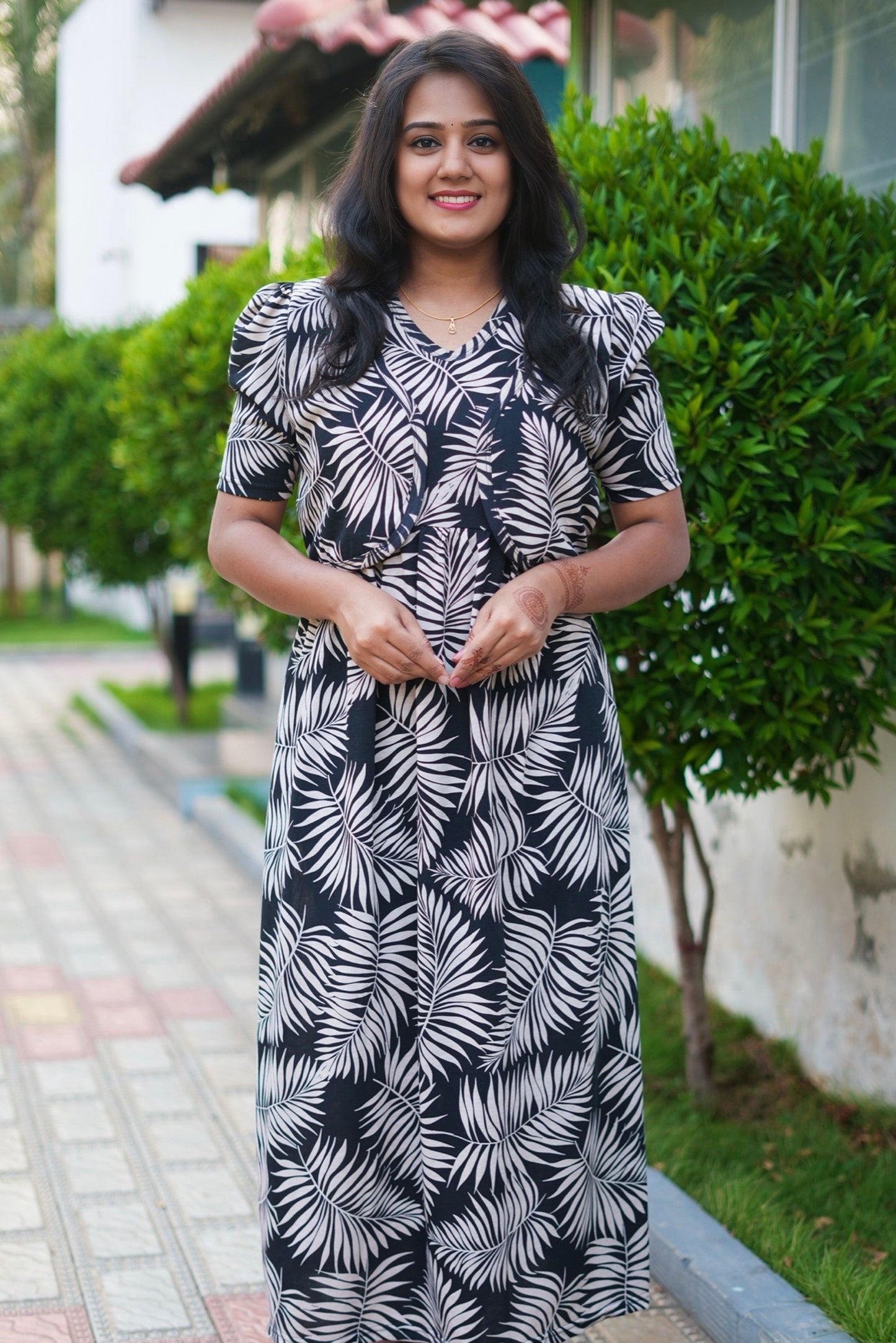 Casual Wear Attached Coat (Noir Nature)