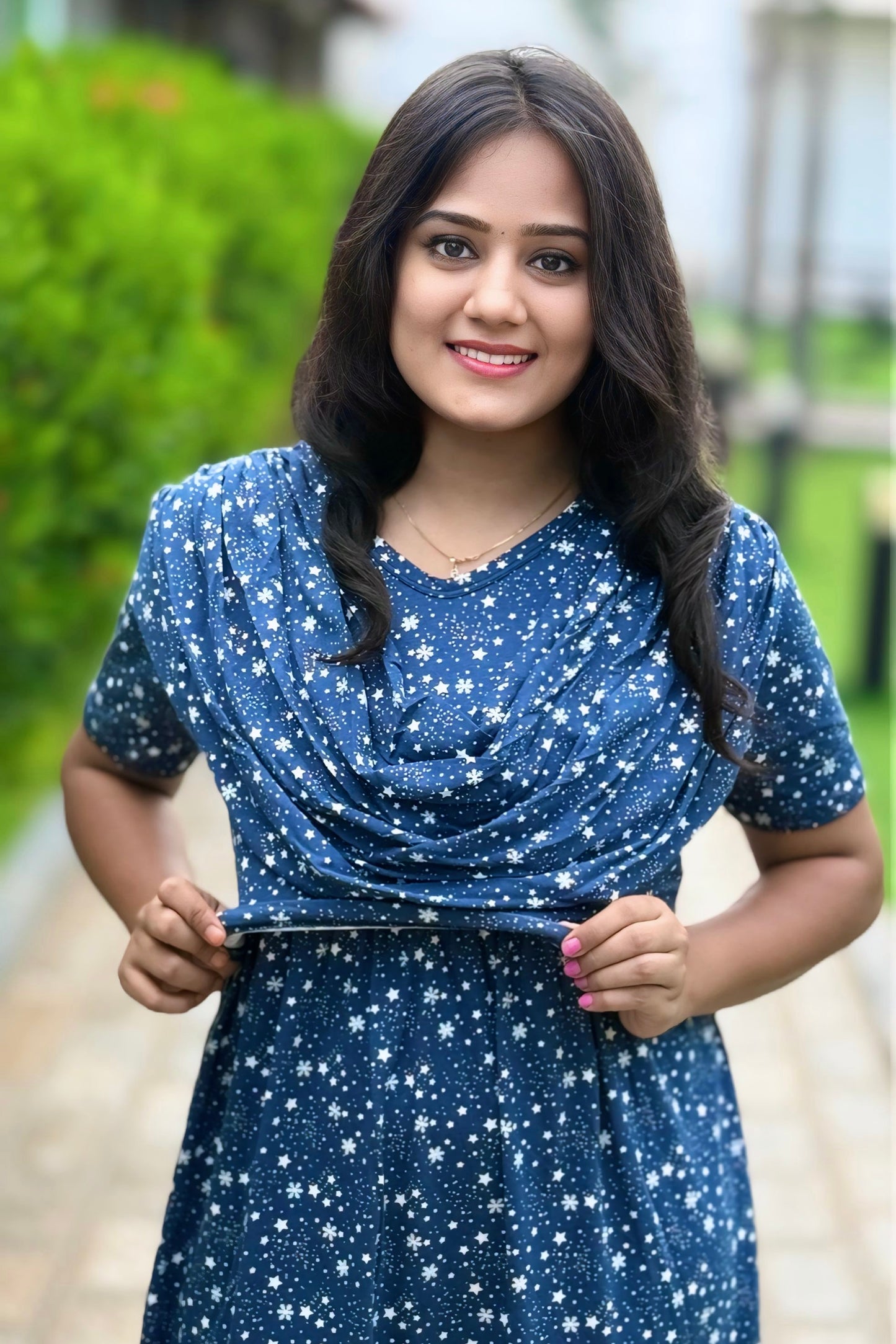 Star Blueora (Zipless Maternity Shawl)