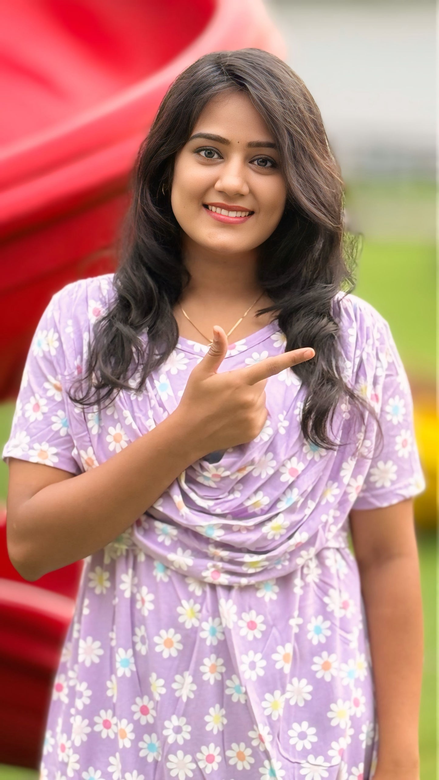 Floral Purple (Zipless Maternity Shawl)