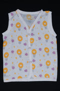 Muslin Snap Button Jabla Sleeve Less