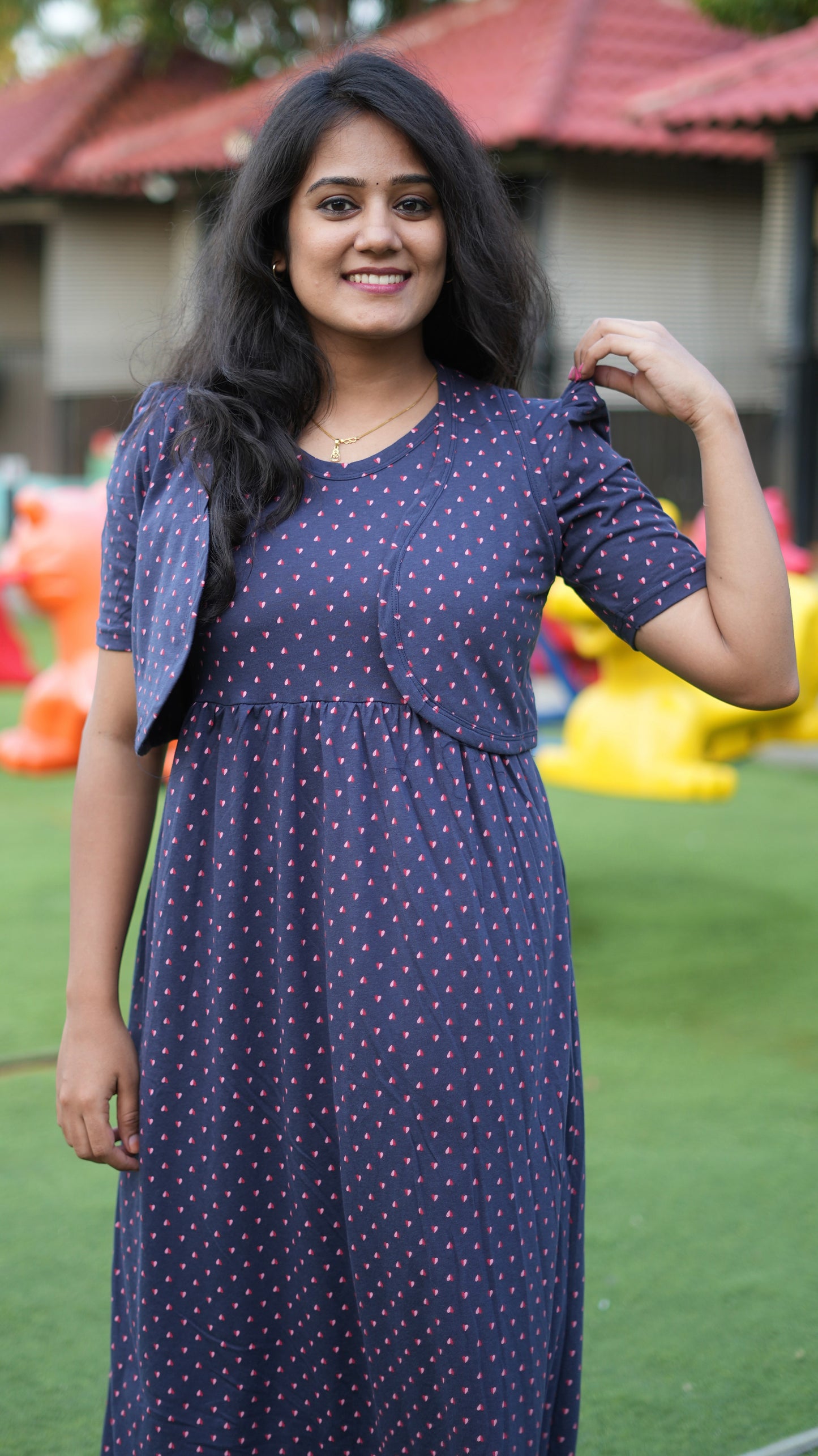 NON MATERNITY WITH COAT ( Navy Charm )