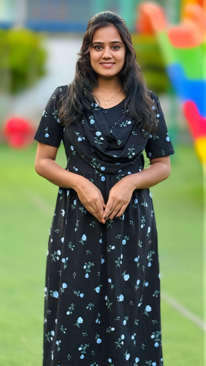 MID NIGHT BLOOM (Casual Loungewear Shawl)