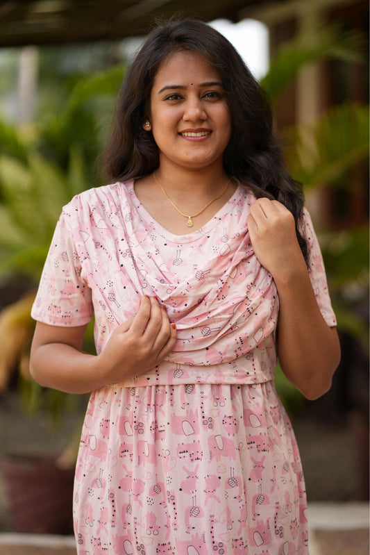 Pink Bunny (Zipless Maternity Shawl)