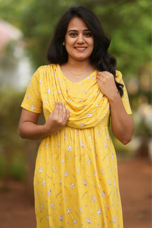 Yellow Pinch (Casual Loungewear Shawl)