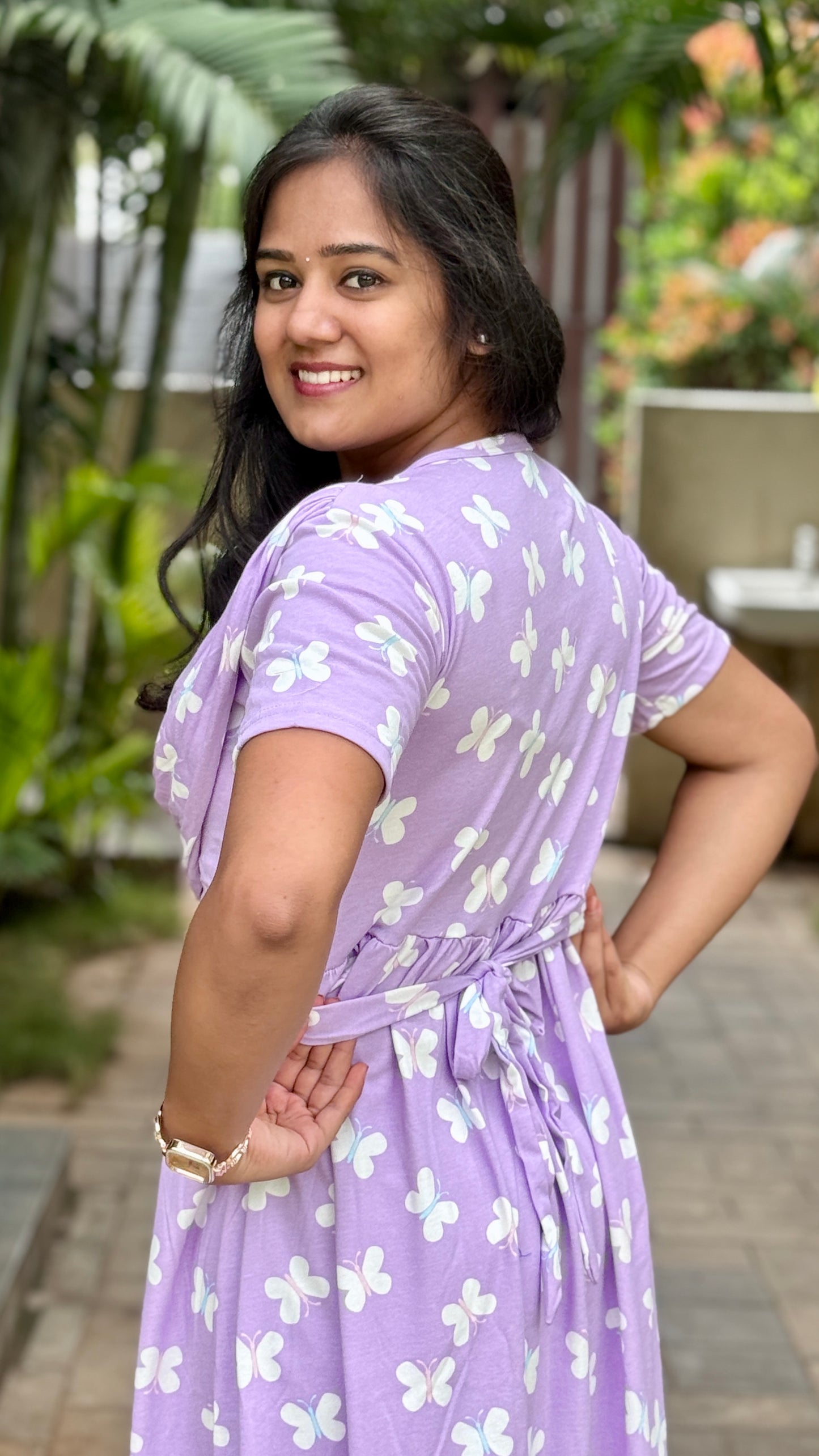 Mild Butterfly Purple (Zipless Maternity Shawl)