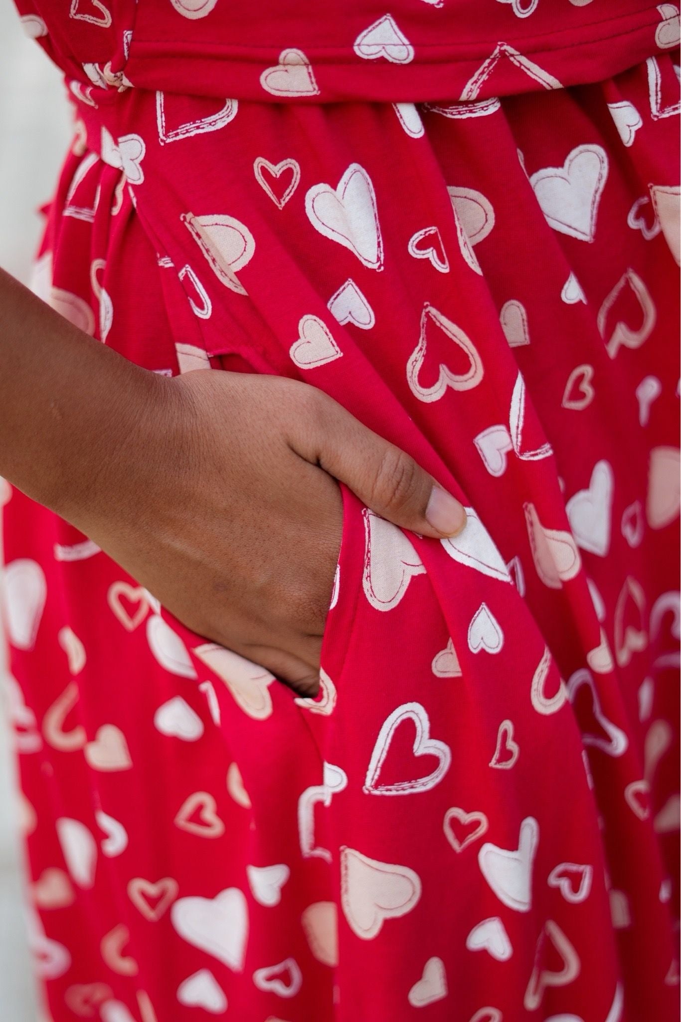 Crimson Heart (Zipless Maternity Shawl)