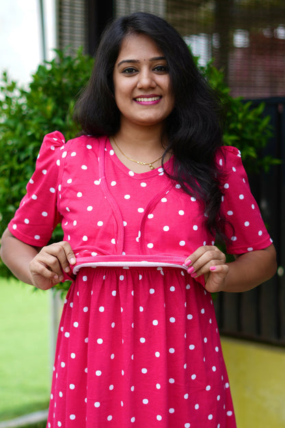 MATERNITY REMOVABLE COAT (Red Glow)