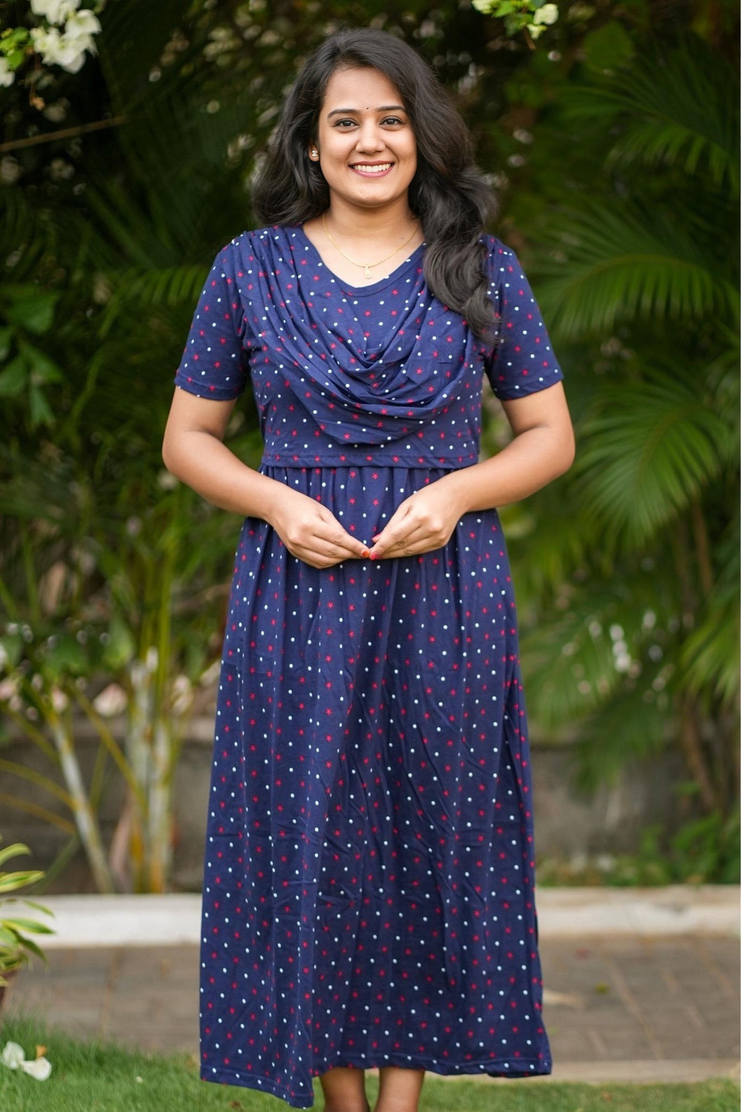 Polka Bliss (Zipless Maternity Shawl)