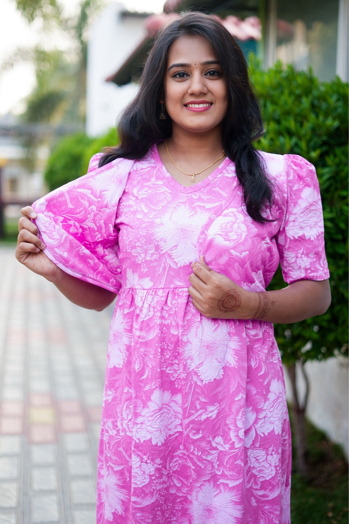 Casual Wear Attached Coat (Petal Pink)