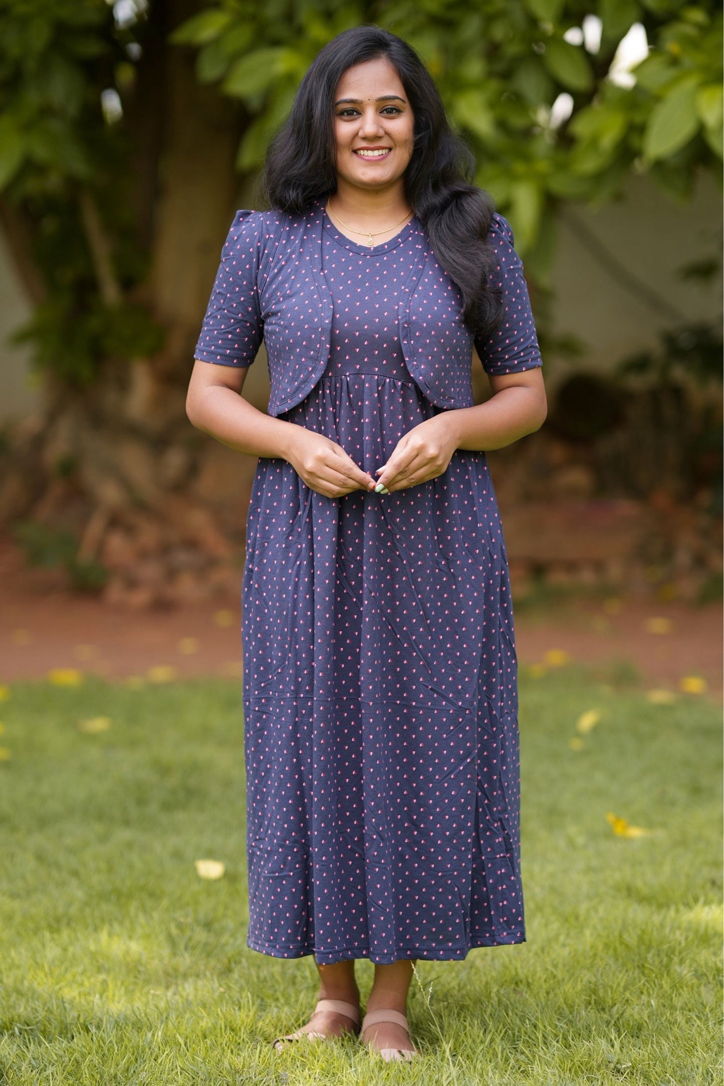 Navy Charm (Casual Removable Coat)