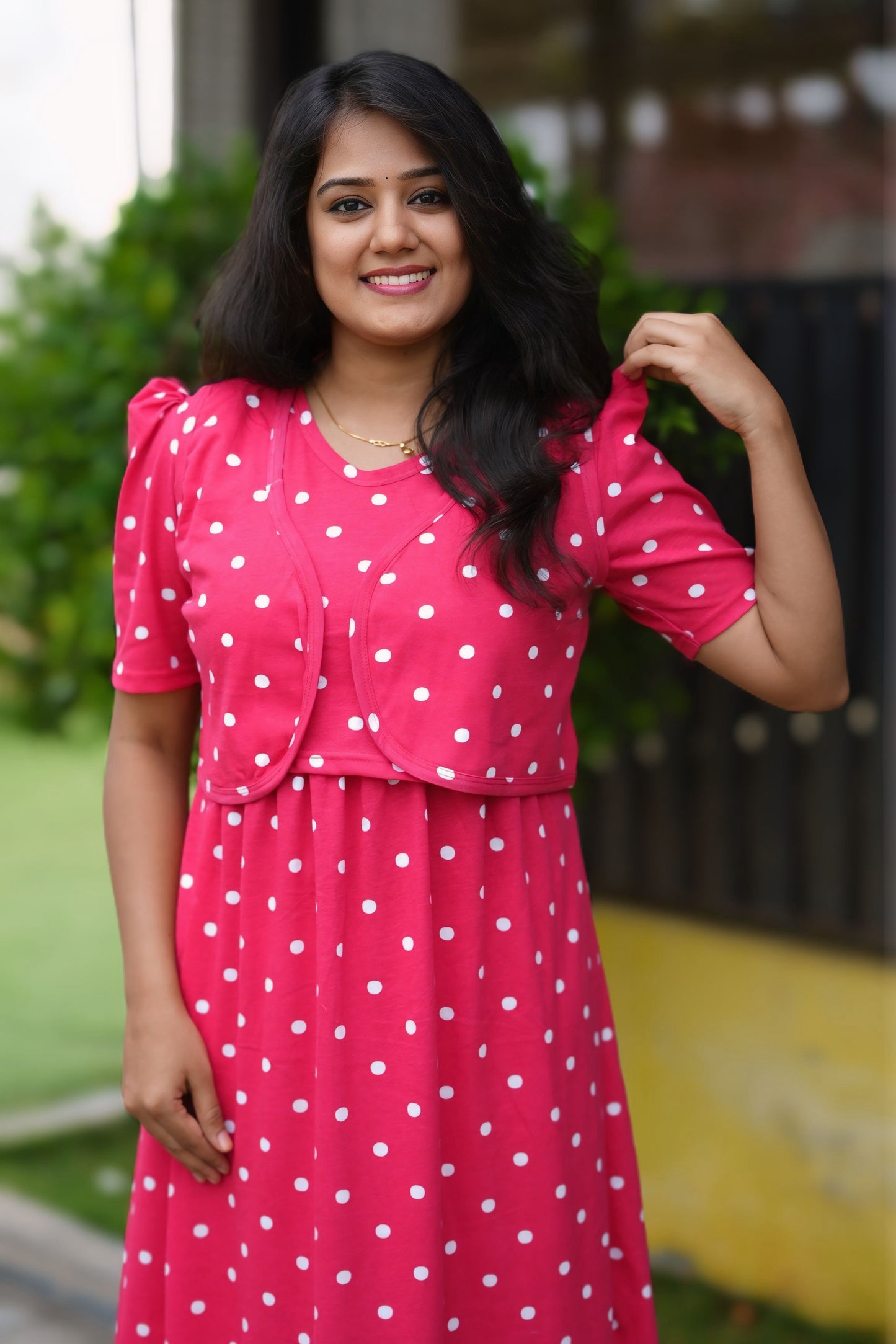 MATERNITY COAT (Red Glow)