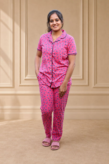 Collar Pyjama Night suit