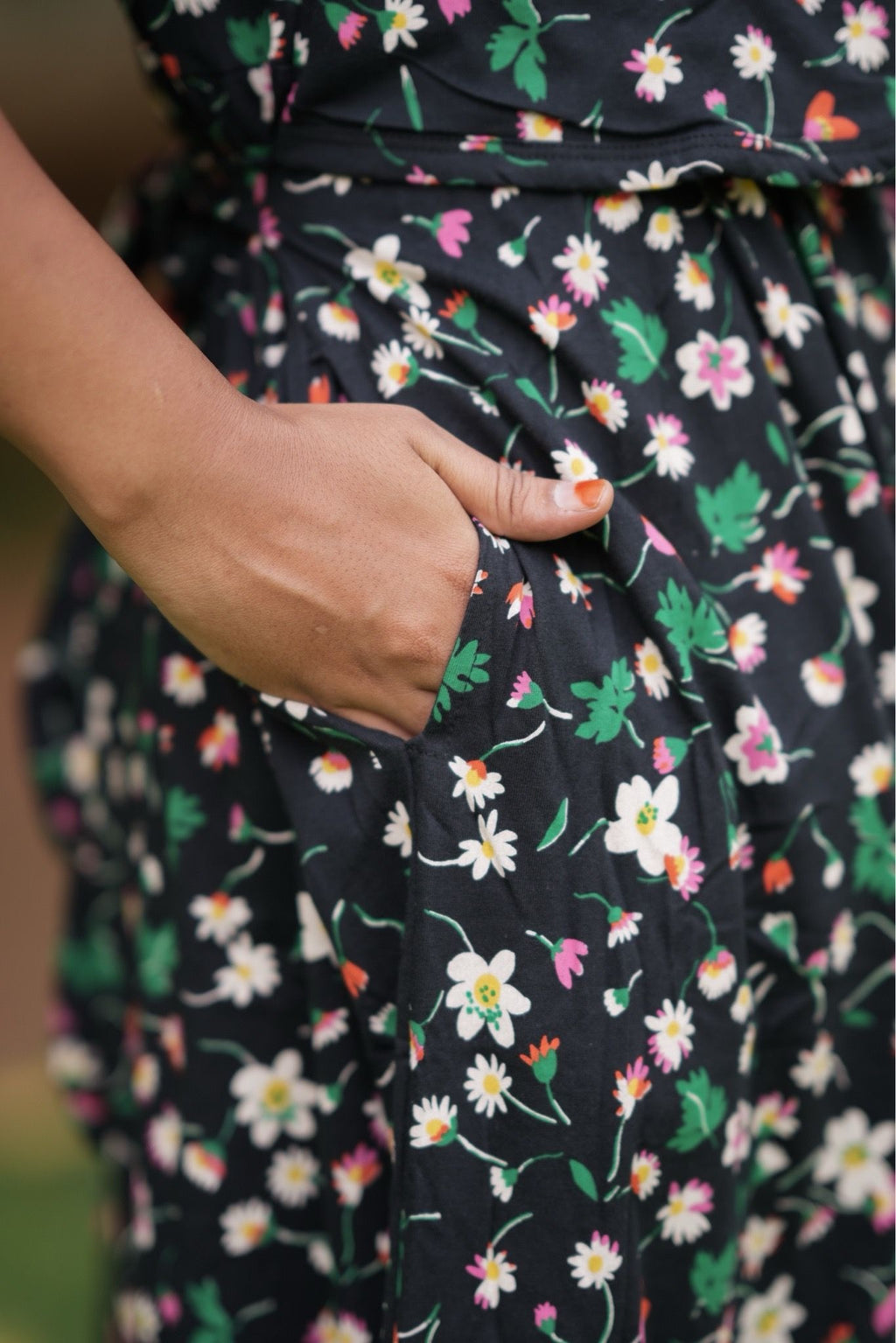 MATERNITY ATTACHED COAT (Petal Paradise)