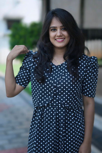 MATERNITY REMOVABLE COAT (ClassicPolka)