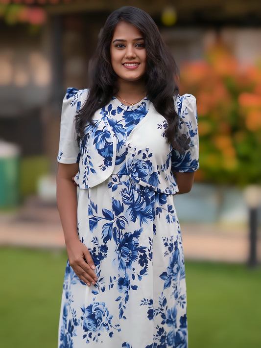 Royal Bloom (CASUAL LOUNGEWEAR COAT)