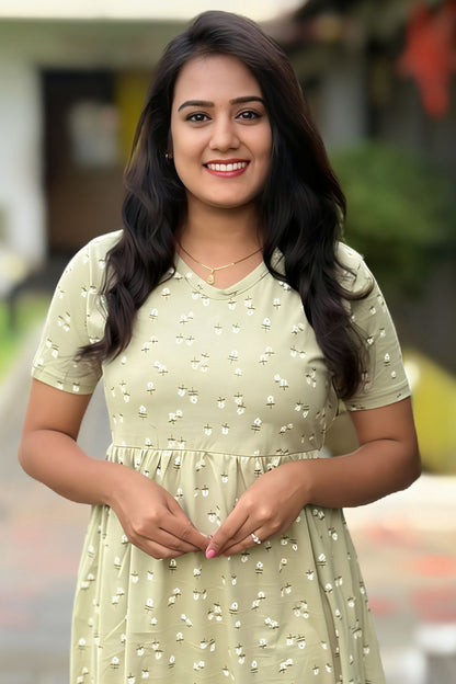 FloralMild Green (Casual Loungewear)