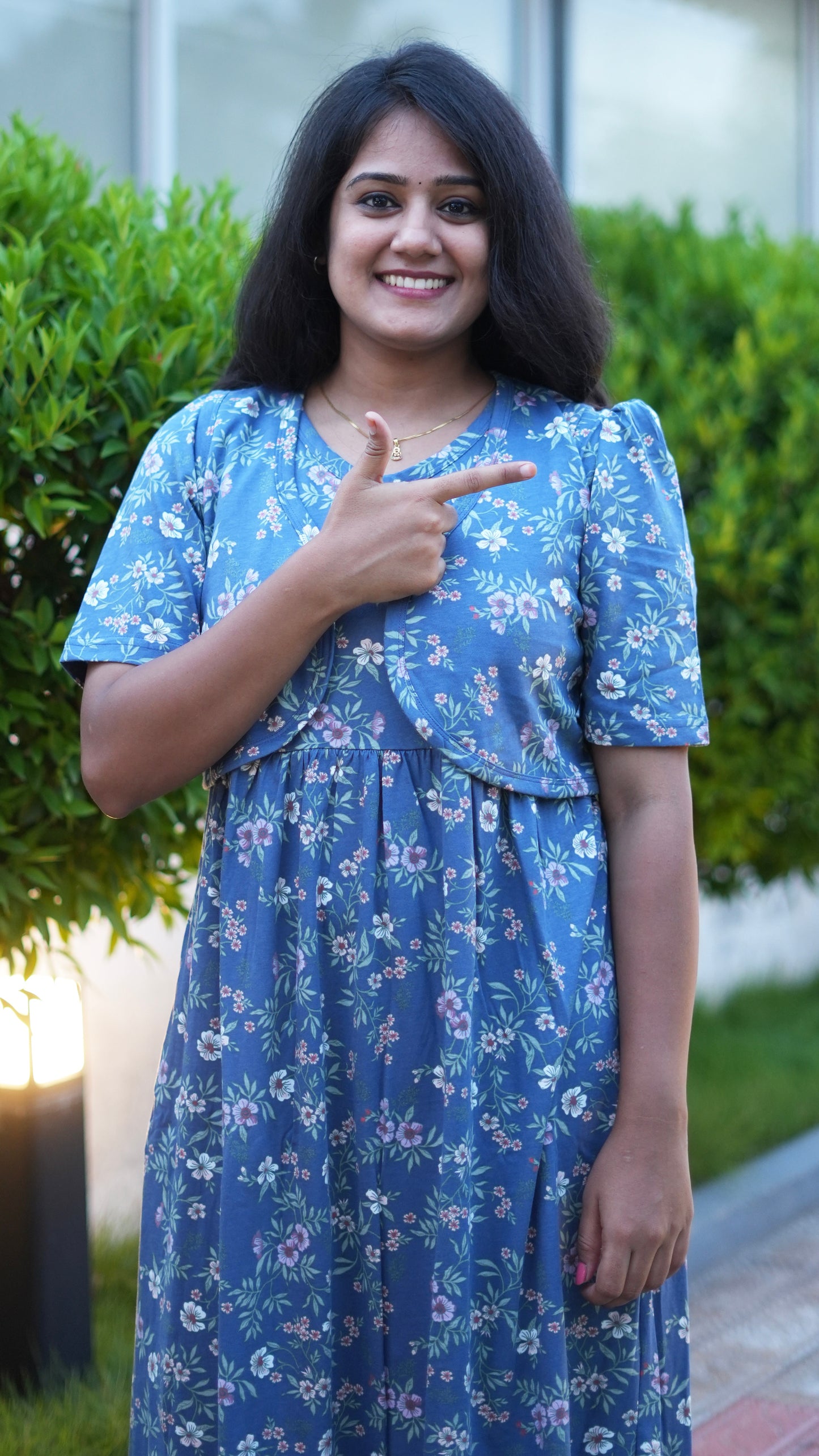 NON MATERNITY WITH COAT ( Blue Blossom )