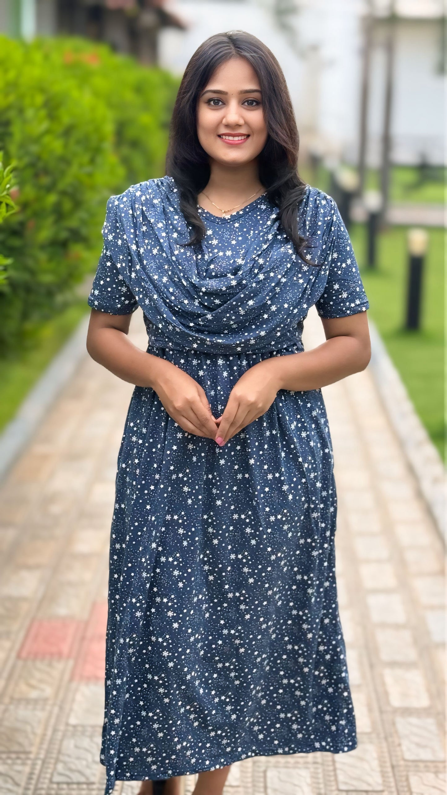 Star Blueora (Zipless Maternity Shawl)