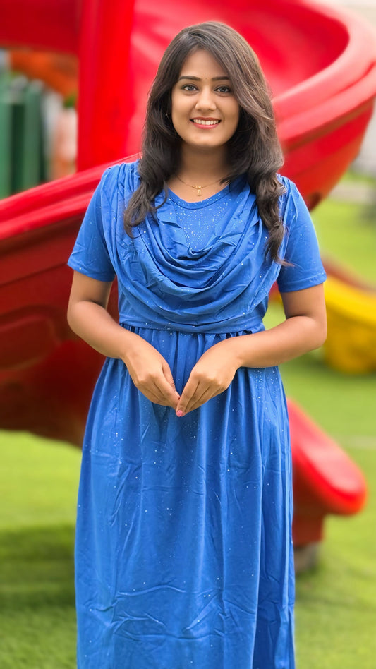 Glitter Blue (Zipless Maternity Shawl)