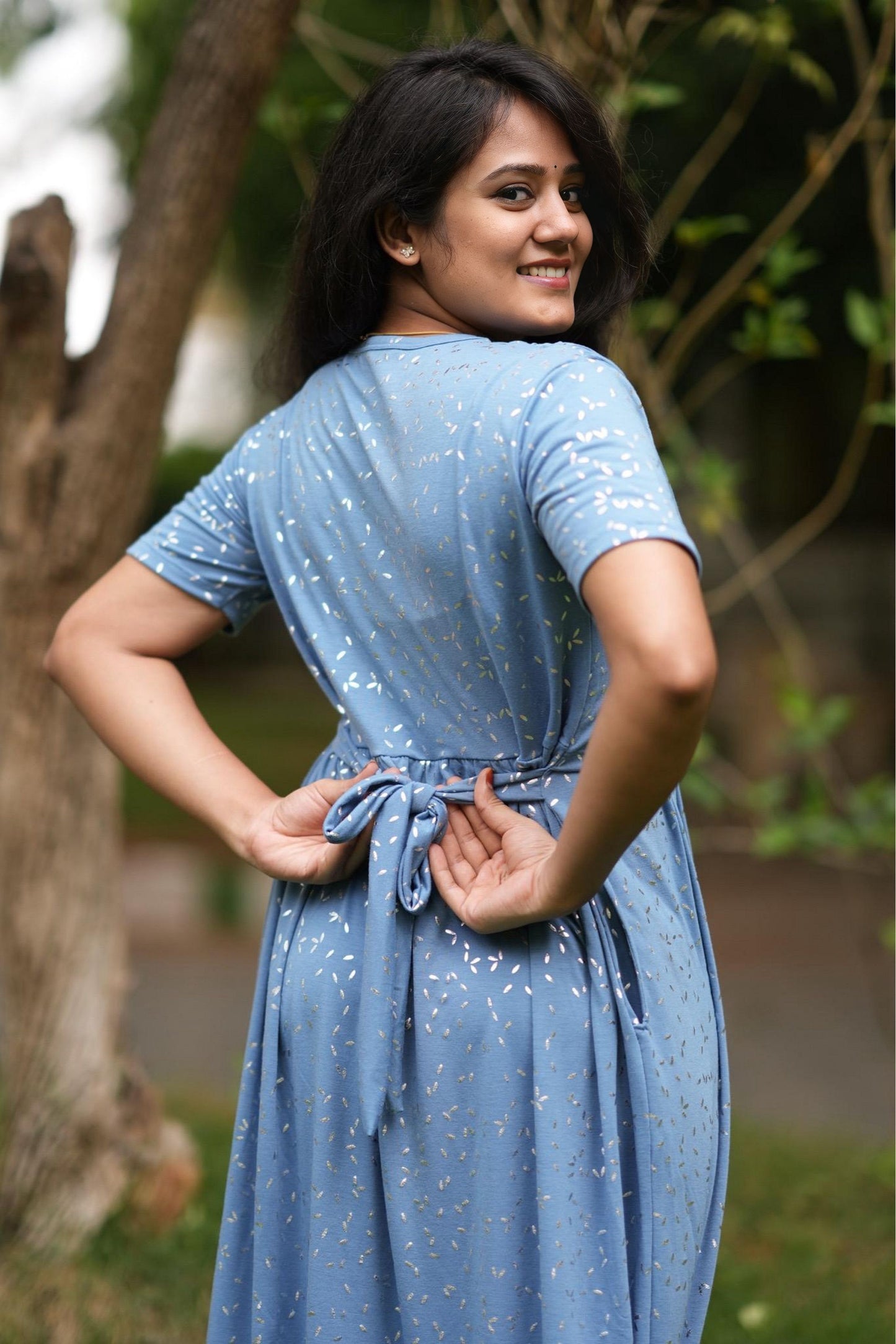 Misty Blue (Zipless Maternity Shawl)
