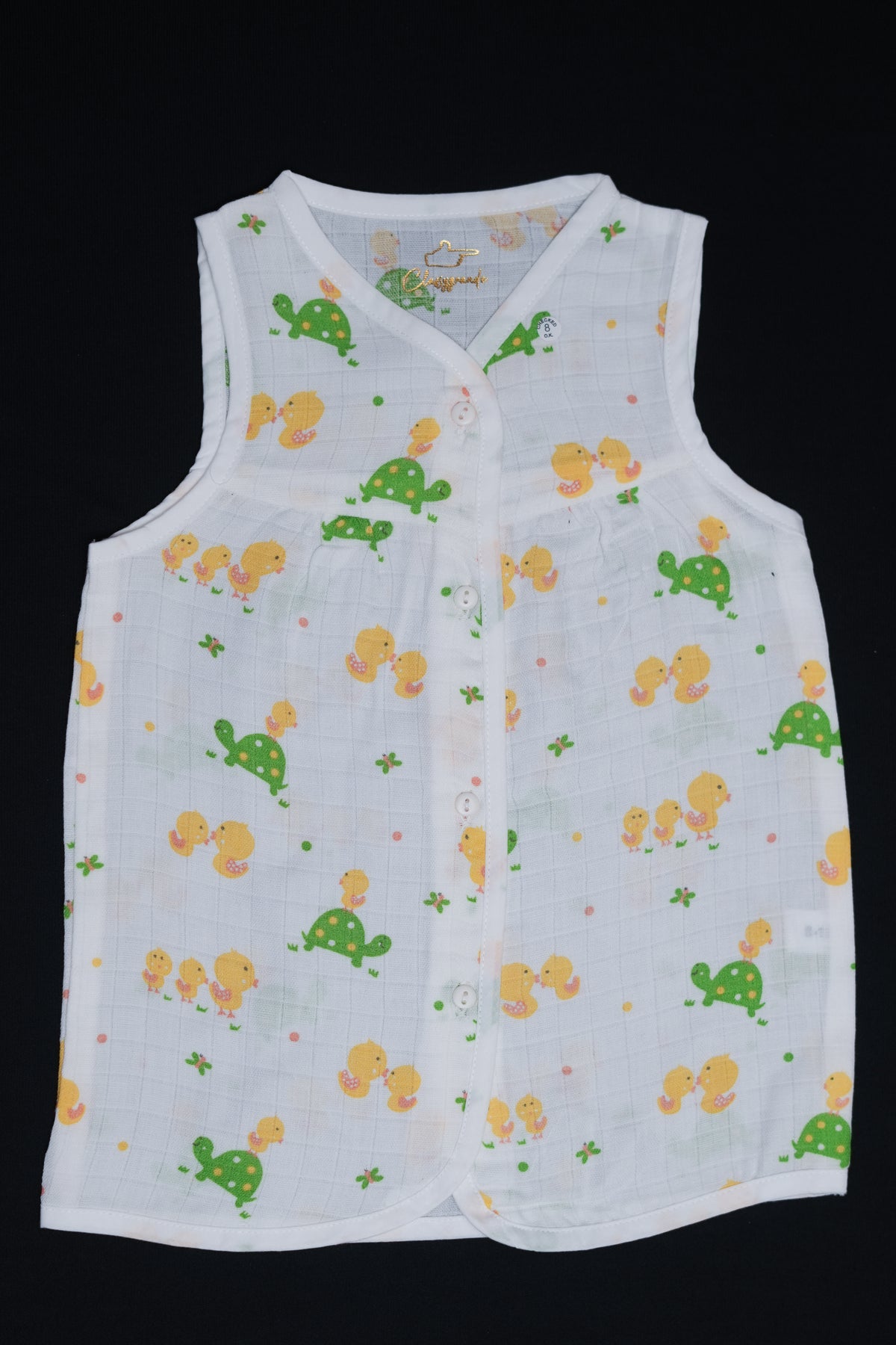 (3 Pc) Muslin Frock Front Open