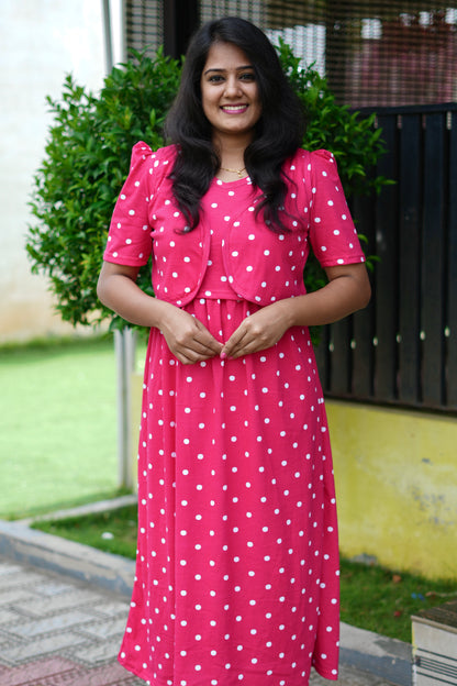 MATERNITY REMOVABLE COAT (Red Glow)