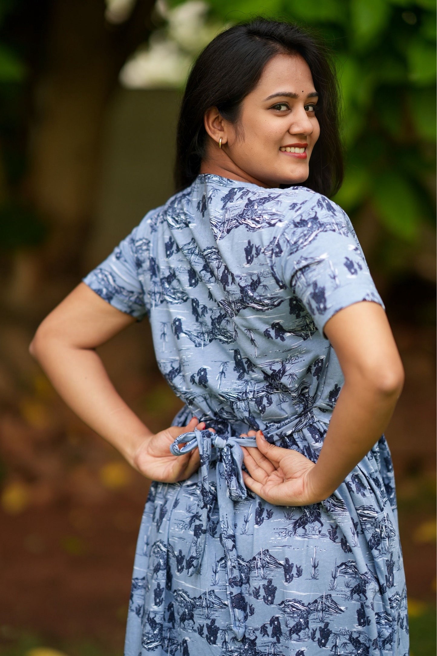 Pre Book - MATERNITY ATTACHED COAT (Skyline Bliss)